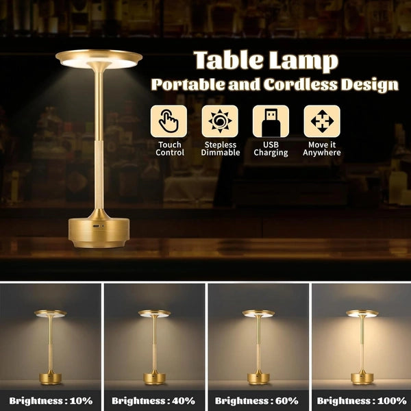 Golden Pedestal Lamp