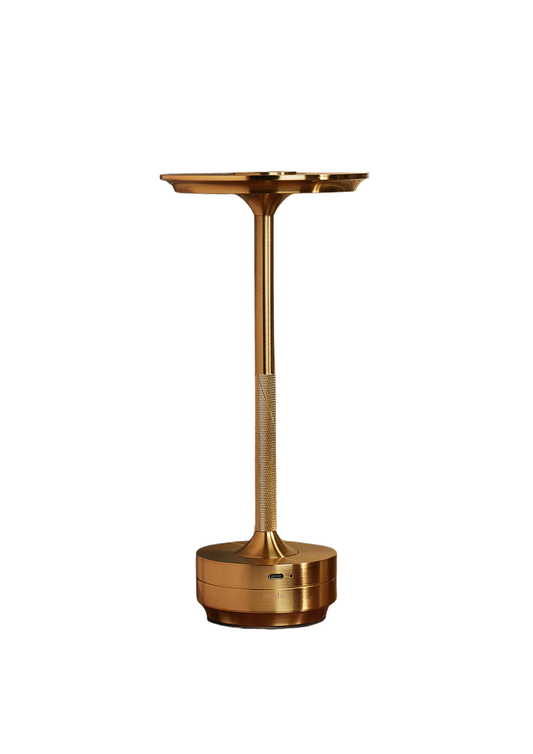 Golden Pedestal Lamp